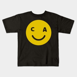 California Smiley Face Kids T-Shirt